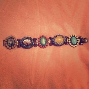 Multi colored stone bracelet